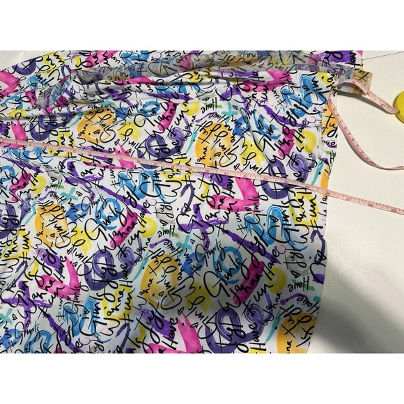 IBKUL Woman 2XL Long Sleeve Mock Neck Shirt Top Floral Stretch Golf Pickleball - Picture 7 of 7